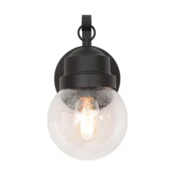 11" Metal/Glass Globe Outdoor Wall Lamp Black - LNC -Deals Patio Elegance Store GUEST 6e78b50a be6c 44b9 aeba 32c2516a5a37