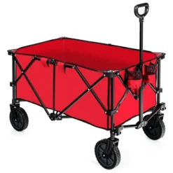 Costway Folding Collapsible Wagon Utility Camping Cart W/Wheels & Adjustable Handle RedGreyNavy -Deals Patio Elegance Store GUEST 6f07a9ec 80a8 40ed a6a1 7b3d06e203d6