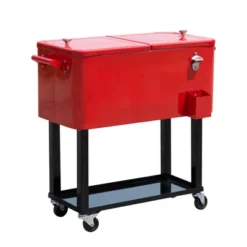Outsunny 80 QT Rolling Cooling Bins Ice Chest On Wheels Outdoor Stand Up Drink Cooler Cart For Party 16 Outsunny 80 QT Rolling Cooling Bins Ice Chest On Wheels Outdoor Stand Up Drink Cooler Cart For Party -Deals Patio Elegance Store GUEST 6fa8e99b 4369 4219 accc 565313b0e2ea