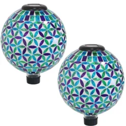 Sunnydaze Decor Sunnydaze Blue Cool Blooms Glass Mosaic Indoor/Outdoor Gazing Globe With Solar Light - 10" Diameter - Blue And Green 15 Sunnydaze Decor Sunnydaze Blue Cool Blooms Glass Mosaic Indoor/Outdoor Gazing Globe With Solar Light - 10" Diameter - Blue And Green -Deals Patio Elegance Store GUEST 71009cdd 0f19 48c8 b68f 8cfa8a5483a9