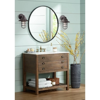 John Timberland Marlowe Industrial Outdoor Wall Light Fixture Galvanized Hooded Cage 13 1/4" Clear Glass For Post Exterior Barn Deck House Porch Yard 7 John Timberland Marlowe Industrial Outdoor Wall Light Fixture Galvanized Hooded Cage 13 1/4" Clear Glass For Post Exterior Barn Deck House Porch Yard - Image 7