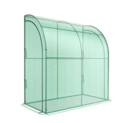 Costway 7'x 3.5'x 7' Lean-to Greenhouse Portable Wall House With Green PE Cover And Shelf -Deals Patio Elegance Store GUEST 72065425 b6f3 4a30 958a fae03aca3b00