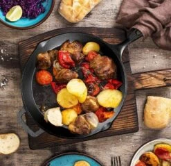 Bruntmor 12'' Black Pre-seasoned Cast Iron Frying Pan With Easy Draining - Black 7 Bruntmor 12'' Black Pre-seasoned Cast Iron Frying Pan With Easy Draining - Black -Deals Patio Elegance Store GUEST 72534a06 584e 43bd 8af2 77e075ff11e3