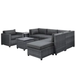 8pc Wicker Patio Conversation Set With Cushions - Gray - GODEER 20 8pc Wicker Patio Conversation Set With Cushions - Gray - GODEER -Deals Patio Elegance Store GUEST 72c6b90a 3047 41c8 a286 175e793c4b64