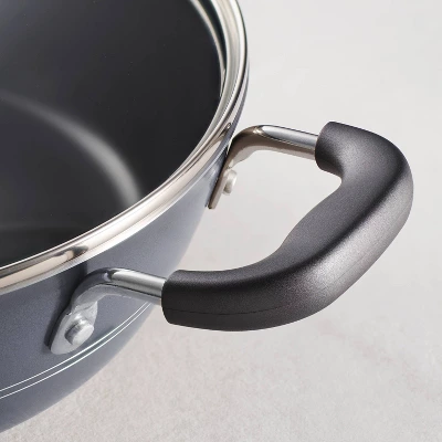 Tramontina 5qt Aluminum Non Stick Covered Jumbo Cooker - Blue 3 Tramontina 5qt Aluminum Non Stick Covered Jumbo Cooker - Blue - Image 3