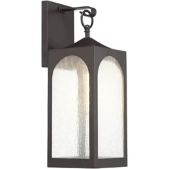 Possini Euro Design Tyne Modern Outdoor Wall Light Fixture Bronze 20 1/2" Seedy Glass For Post Exterior Barn Deck House Porch Yard Posts Patio Home -Deals Patio Elegance Store GUEST 736cdfea 3b34 4265 80da 2a4124f385c5