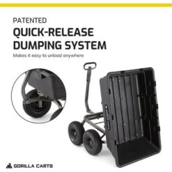 Gorilla Carts 1500 Pound Capacity Heavy Duty Poly Yard Garden Steel Dump Utility Wheelbarrow Wagon Cart With 2 In 1 Towing ATV Handle, Black 6 Gorilla Carts 1500 Pound Capacity Heavy Duty Poly Yard Garden Steel Dump Utility Wheelbarrow Wagon Cart With 2 In 1 Towing ATV Handle, Black -Deals Patio Elegance Store GUEST 739621bc 0165 4866 8666 186ce89e7988