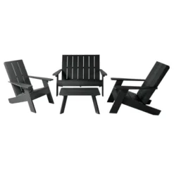 Italica 4pc Outdoor Set With Modern Adirondack Chairs, Double Wide Adirondack Chairs & Table - Highwood 17 Italica 4pc Outdoor Set With Modern Adirondack Chairs, Double Wide Adirondack Chairs & Table - Highwood -Deals Patio Elegance Store GUEST 744d2d48 c4c0 4886 b5aa f89fcfa52480