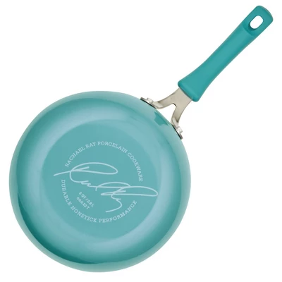 Rachael Ray Cook + Create Aluminum Nonstick Saucier Pan 3qt Agave Blue 7 Rachael Ray Cook + Create Aluminum Nonstick Saucier Pan 3qt Agave Blue - Image 7