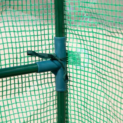 Outsunny 2-Tier Shelf Greenhouse With Door, Windows, PE Cover, Steel Frame For Outdoor Garden Plant & Plant Use, 84.25" X 56.25" X 76.75", Green 5 Outsunny 2-Tier Shelf Greenhouse With Door, Windows, PE Cover, Steel Frame For Outdoor Garden Plant & Plant Use, 84.25" X 56.25" X 76.75", Green - Image 5