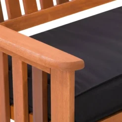 Miramar Hardwood Outdoor Bench - Cinnamon Brown/Black - CorLiving -Deals Patio Elegance Store GUEST 7548e834 10fa 4327 ab33 e61ae83dcff4