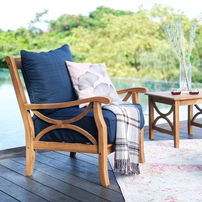 Cambridge Casual Abbington Teak Outdoor Patio Arm Chair With Cushion 8 Cambridge Casual Abbington Teak Outdoor Patio Arm Chair With Cushion - Image 8