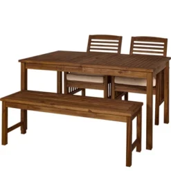 Ravenscroft 4pc Acacia Wood Patio Dining Set - Saracina Home -Deals Patio Elegance Store GUEST 75afd81f e6e4 45c3 aebe 4c43e3ff6625