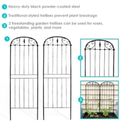 Sunnydaze Decor Sunnydaze Metal Wire Traditional Garden Trellis For Climbing Plants And Flowers - 32" H - Black - 2-Pack -Deals Patio Elegance Store GUEST 76ea74fa e05b 44fb a7c2 8bb86d7a7ba7