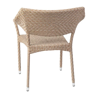 Flash Furniture Jace Commercial Grade Stacking Patio Chair, All Weather PE Rattan Wicker Patio Dining Chair 8 Flash Furniture Jace Commercial Grade Stacking Patio Chair, All Weather PE Rattan Wicker Patio Dining Chair - Image 8