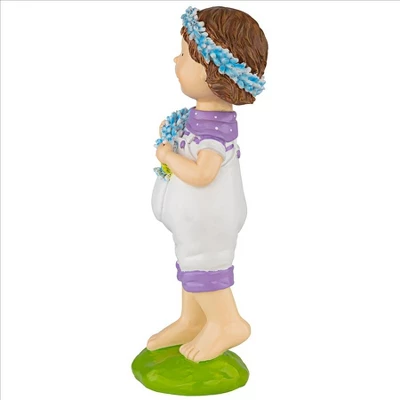 Design Toscano Bluebonnet Twins Springtime Child Garden Statue: Juliette Girl 5 Design Toscano Bluebonnet Twins Springtime Child Garden Statue: Juliette Girl - Image 5