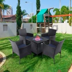 28" Outdoor Gas Fire Pit Table With Lid & Glass - Captiva Designs -Deals Patio Elegance Store GUEST 78c4801a a31a 4230 9746 769200943728