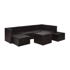 Palm Harbor 8pc All-Weather Wicker Patio Seating Set - Gray - Crosley -Deals Patio Elegance Store GUEST 78cee260 898f 4c65 8d82 d4e4cdc7bfea