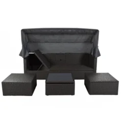 4pc Outdoor Wicker Rectangle Daybed With Canopy & Cushions - Gray - GODEER 18 4pc Outdoor Wicker Rectangle Daybed With Canopy & Cushions - Gray - GODEER -Deals Patio Elegance Store GUEST 78e9cb2b fd39 4b2c b6f7 c57496f41a84