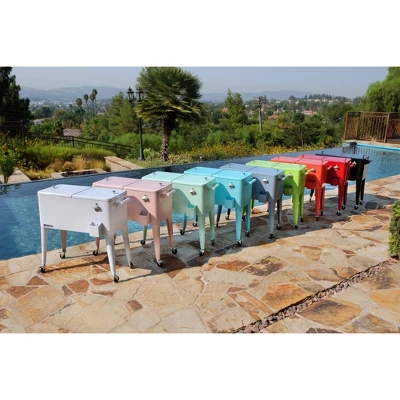 80qt Portable Rolling Patio Cooler - Permasteel 10 80qt Portable Rolling Patio Cooler - Permasteel - Image 10