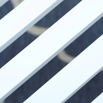 Outdoor Slat Top Coffee Table - White - Captiva Designs 4 Outdoor Slat Top Coffee Table - White - Captiva Designs - Image 4