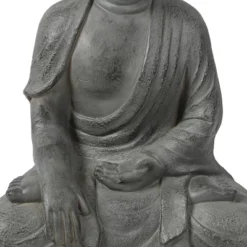 LuxenHome 16.1" Gray MgO Enlightened Buddha Garden Statue -Deals Patio Elegance Store GUEST 79ac3c6c 39a1 4d96 854f 9ac74fac295f