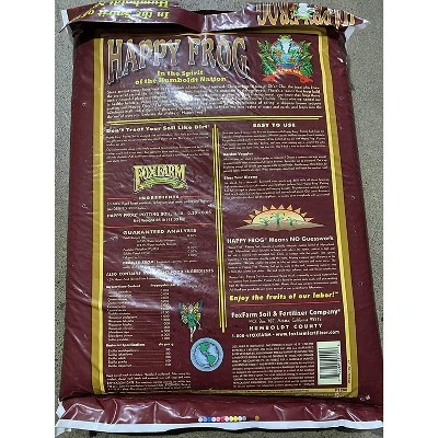 FoxFarm FX14054 Happy Frog Nutrient Rich Rapid Growth All Purpose Perlite Peat Garden Soil Potting Mix, 12 Quart 1 FoxFarm FX14054 Happy Frog Nutrient Rich Rapid Growth All Purpose Perlite Peat Garden Soil Potting Mix, 12 Quart