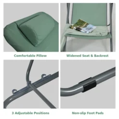 Tangkula 2 PCS Beach Chair Lounger Reclining Folding Chair W/3-Position Adjustable Backrest Blue/Orange/Green 18 Tangkula 2 PCS Beach Chair Lounger Reclining Folding Chair W/3-Position Adjustable Backrest Blue/Orange/Green -Deals Patio Elegance Store GUEST 7b79a755 f2a7 40a5 9510 a83e7dd74f0a