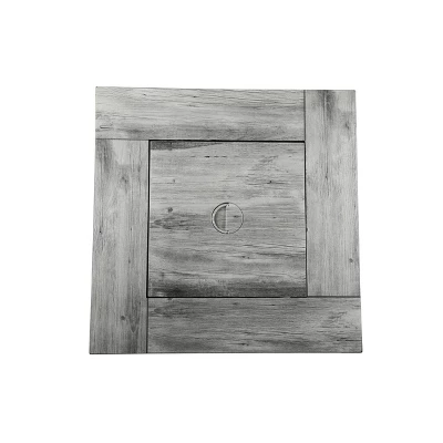 Endless Summer The Mason 30" Square LP Gas Fire Pit With Faux Wood Cement Resin Mantel Black 2 Endless Summer The Mason 30" Square LP Gas Fire Pit With Faux Wood Cement Resin Mantel Black - Image 2