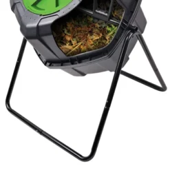 Tumbleweed 110 Liter 29 Gallon Indoor Outdoor Drum Waste Container Bin Garden Compost Tumbler With Stand And Twist Lid, Plastic, Black And Green -Deals Patio Elegance Store GUEST 7c5f902b 5a06 4558 9ab8 a9af0e7f6cd6