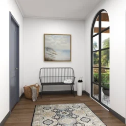 Traditional Outdoor Patio Bench - Black - Olivia & May -Deals Patio Elegance Store GUEST 7c699beb 6a37 4d55 a7ab 5beb8ad67c7c