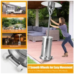 Costway 48,000 BTU Patio Propane Heater Stainless Steel W/Table & Wheels -Deals Patio Elegance Store GUEST 7d46057d 3165 46ea a0d2 4a2a4ffb2f68