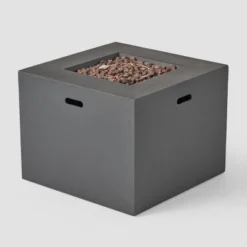 Julian 5pc Faux Wicker Swivel Club Chair & Square Fire Pit Set - Dark Brown/Dark Gray - Christopher Knight Home -Deals Patio Elegance Store GUEST 7d932a9b dec2 4e0c 9392 1275f726bd6c