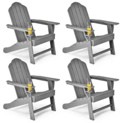 Costway 4PCS Patio Adirondack Chair Weather Resistant Garden Deck W/Cup Holder WhiteBlackGreyTurquoise 17 Costway 4PCS Patio Adirondack Chair Weather Resistant Garden Deck W/Cup Holder WhiteBlackGreyTurquoise -Deals Patio Elegance Store GUEST 7dcb6ee4 7438 47e6 974f 9b2224f8d320