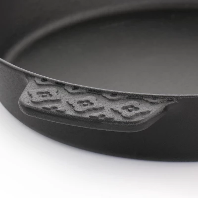 Spice By Tia Mowry Savory Saffron 12 Inch Cast Iron Skillet With Pouring Spouts 3 Spice By Tia Mowry Savory Saffron 12 Inch Cast Iron Skillet With Pouring Spouts - Image 3