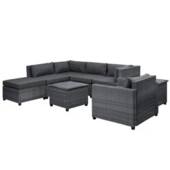 8pc Wicker Patio Conversation Set With Cushions - Gray - GODEER 15 8pc Wicker Patio Conversation Set With Cushions - Gray - GODEER -Deals Patio Elegance Store GUEST 7eb40e73 c0a8 45c9 b573 ecdbd6266a36