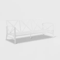 Kaplan Outdoor Metal Sofa White With Gray Cushions - Crosley 14 Kaplan Outdoor Metal Sofa White With Gray Cushions - Crosley -Deals Patio Elegance Store GUEST 7ebc43af 5c7f 4458 9081 594c4a09c498