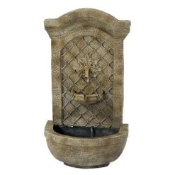 Sunnydaze Decor Sunnydaze 31"H Electric Polystone Rosette Leaf Outdoor Wall-Mount Water Fountain -Deals Patio Elegance Store GUEST 7ed670a4 d215 4df3 9b67 4164b7629ebb