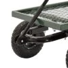 Juggernaut Carts GW3820-GR Heavy Duty Steel Frame 1000 Pound Load Capacity Outdoor Utility Garden Wagon With Pneumatic Tires, Green Finish