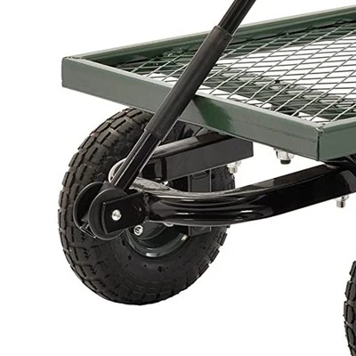 Juggernaut Carts GW3820-GR Heavy Duty Steel Frame 1000 Pound Load Capacity Outdoor Utility Garden Wagon With Pneumatic Tires, Green Finish 1 Juggernaut Carts GW3820-GR Heavy Duty Steel Frame 1000 Pound Load Capacity Outdoor Utility Garden Wagon With Pneumatic Tires, Green Finish