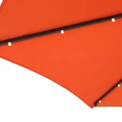 7.5' X 7.5' Solar LED Patio Umbrella Orange - Wellfor -Deals Patio Elegance Store GUEST 82e7412f 1792 4e3c 8ac2 4e5e1983aeea