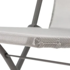 Lafuma Balcony II Colorblock Batyline Iso Fabric Steel Frame Lightweight Foldable Portable Patio, Lawn, And Garden Bistro Chair, Titane Gray, Set Of 2 -Deals Patio Elegance Store GUEST 83a5a52a 7f95 409a b51c ad071569b7cc