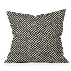 Iveta Abolina Lazy Checker Outdoor Throw Pillow Coal Black - Deny Designs -Deals Patio Elegance Store GUEST 83d827eb 358f 489f 9770 d23de0f59bf2
