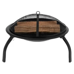 Flash Furniture 22.5" Foldable Wood Burning Firepit With Mesh Spark Screen And Poker -Deals Patio Elegance Store GUEST 84880a1e 8599 4816 b77f 0525750fad80