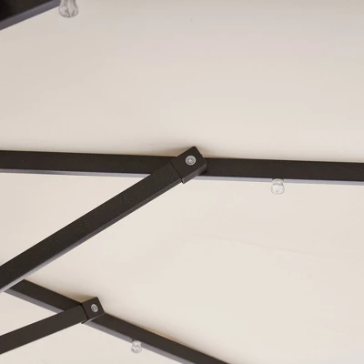 9' X 9' Solar LED Patio Umbrella With Tilt Adjustment And Crank Lift Beige - Wellfor 6 9' X 9' Solar LED Patio Umbrella With Tilt Adjustment And Crank Lift Beige - Wellfor - Image 6