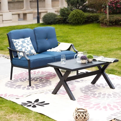 2pc Loveseat & Coffee Table Patio Set - Patio Festival 12 2pc Loveseat & Coffee Table Patio Set - Patio Festival - Image 12