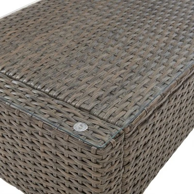Rockport Outdoor Wicker Coffee Table - Crosley 4 Rockport Outdoor Wicker Coffee Table - Crosley - Image 4