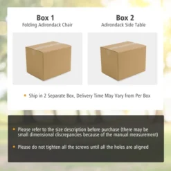 Tangkula Patio 2PCS Adirondack Chair Side Table Set Outdoor Chair Set With End Table Weather Resistant Cup Holder For Backyard Garden White -Deals Patio Elegance Store GUEST 879d3226 9363 4b94 b380 b24a80e2d1a3