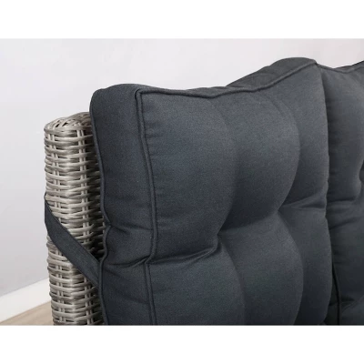 Monaco Outdoor 2 Seat Reclining Bench - Gray - Alaterre Furniture 4 Monaco Outdoor 2 Seat Reclining Bench - Gray - Alaterre Furniture - Image 4