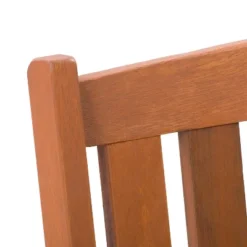 Miramar Hardwood Outdoor Bench - Cinnamon Brown/Black - CorLiving -Deals Patio Elegance Store GUEST 8910269f 2419 4509 b73b 7444b3d96a01